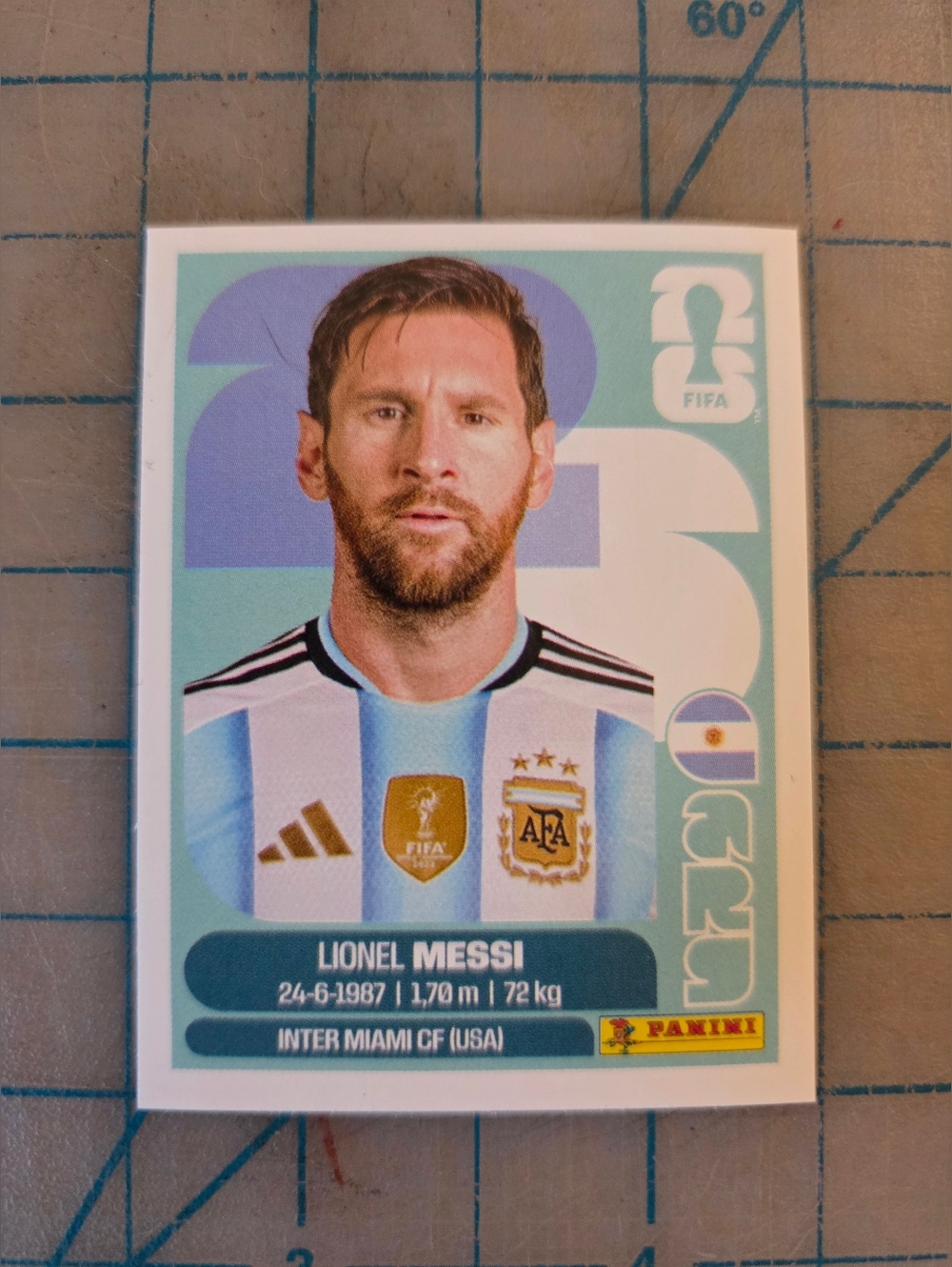 Messi Panini World Cup 2026 Sticker